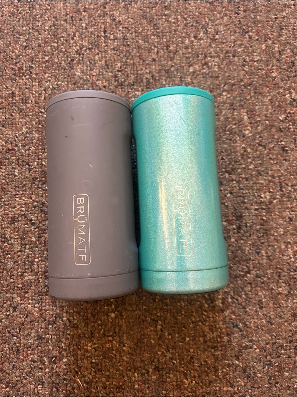 BrüMate Insulated Can Cooler - Gray & Teal